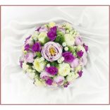 Lila-ekrü örök-asztaldísz (magasított vázába) 