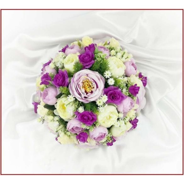 Lila-ekrü örök-asztaldísz (magasított vázába) 