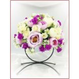 Lila-ekrü örök-asztaldísz (magasított vázába) 