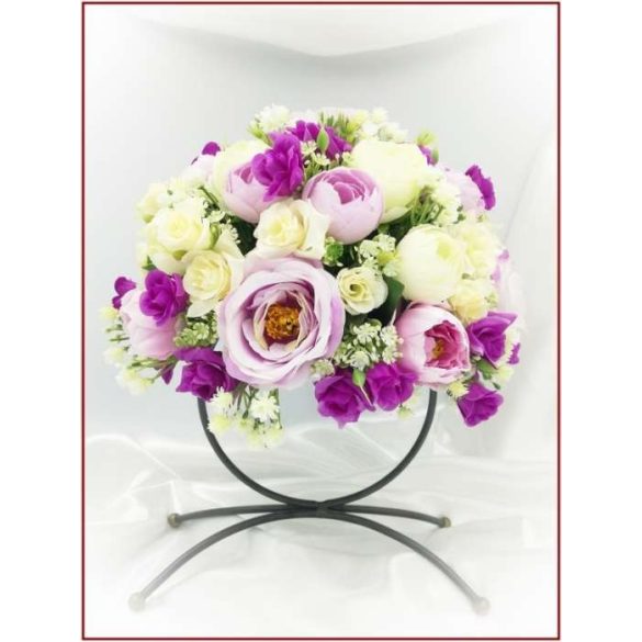 Lila-ekrü örök-asztaldísz (magasított vázába) 