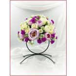 Lila-ekrü örök-asztaldísz (magasított vázába) 