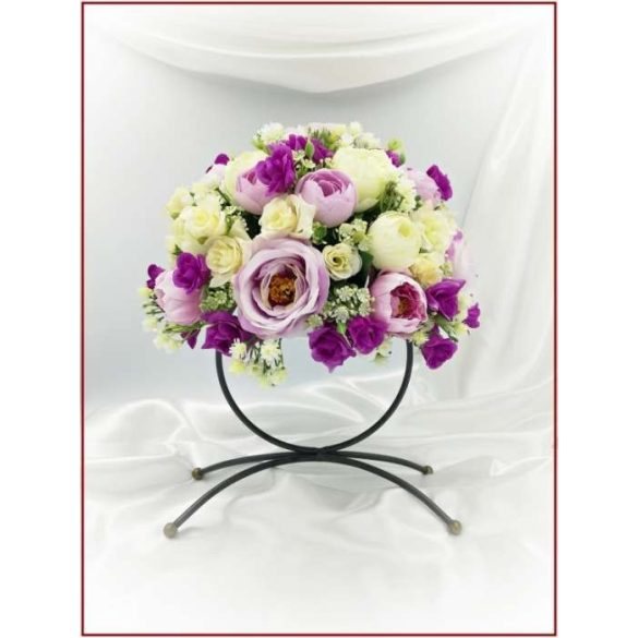 Lila-ekrü örök-asztaldísz (magasított vázába) 