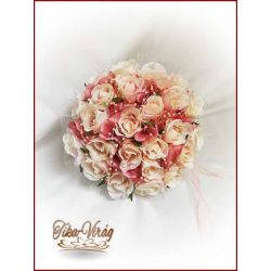 Barack-pasztell 24 virágos örök-csokor 