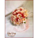 Barack-pasztell 24 virágos örök-csokor 