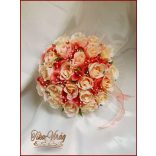 Barack-pasztell 24 virágos örök-csokor 