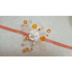 Csuklódísz ekrü-narancs 