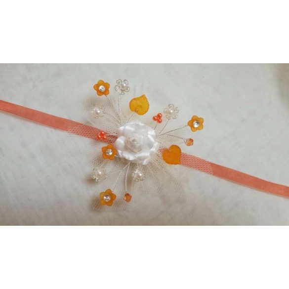 Csuklódísz ekrü-narancs 