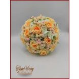 15 VIRÁGOS BARACK-fehér ÖRÖK-CSOKOR 