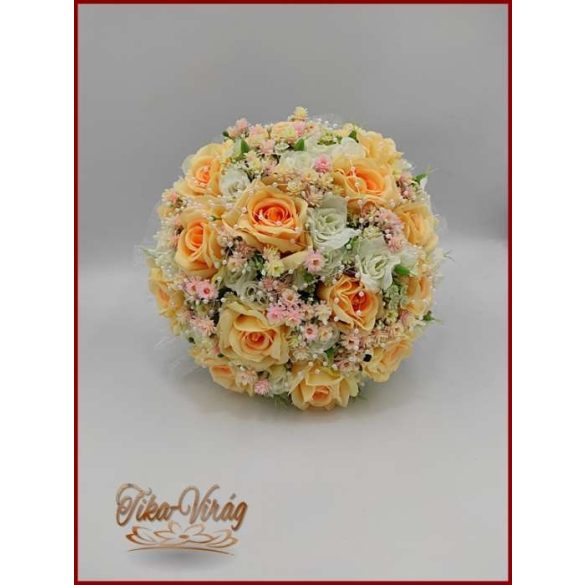 15 VIRÁGOS BARACK-fehér ÖRÖK-CSOKOR 