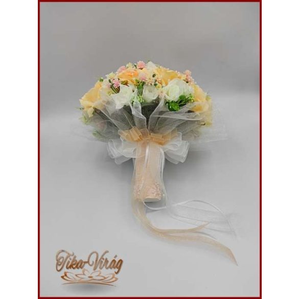 15 VIRÁGOS BARACK-fehér ÖRÖK-CSOKOR 