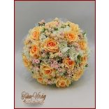 15 VIRÁGOS BARACK-fehér ÖRÖK-CSOKOR 