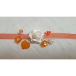 Koszorúslány szett ekrü-narancs 