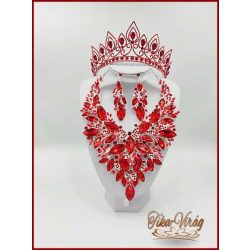   Piros Korona + Nagy nyakék-szett variáció 143649. Együtt olcsóbb!