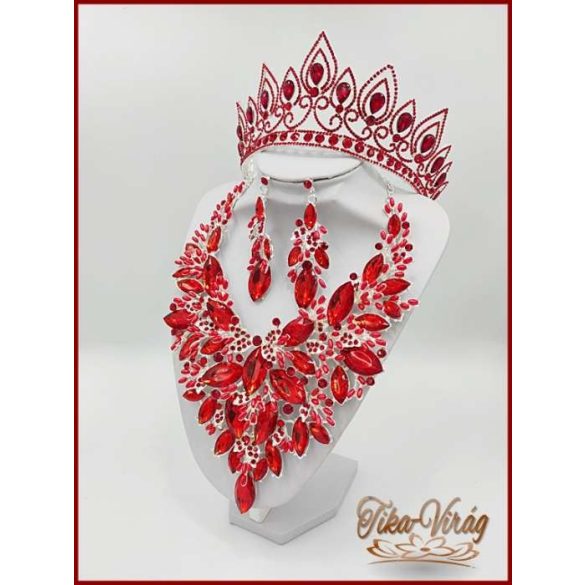 Piros Korona + Nagy nyakék-szett variáció 143649. Együtt olcsóbb!