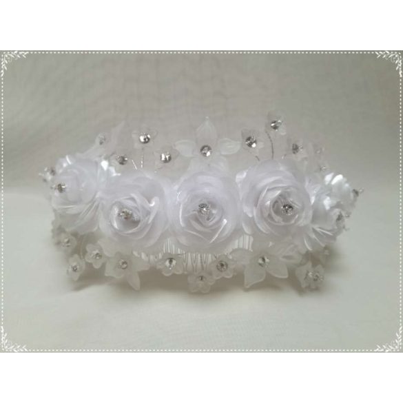 Menyasszonyi fejdísz-koszorú 40cm-es 