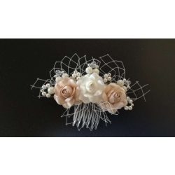 Ekrü-bézs fejdísz 