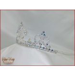 Tiara kristály-strasszos AB-kristály kövekkel díszítve 144853.