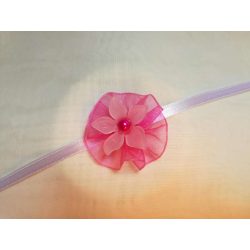 Csuklódísz vagy nyakdísz pink-fehér 