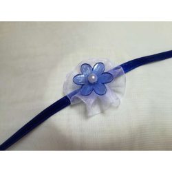 Csuklódísz vagy nyakdísz királykék-fehér 