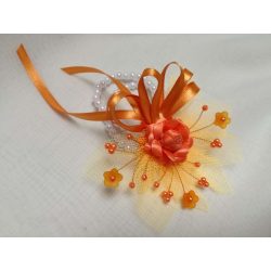 Csuklódísz narancs gyöngysoros pánttal 