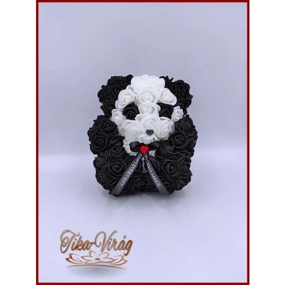 Panda rózsa-maci 20 cm 