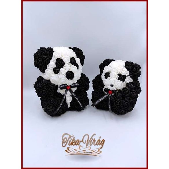 Panda rózsa-maci 25 cm