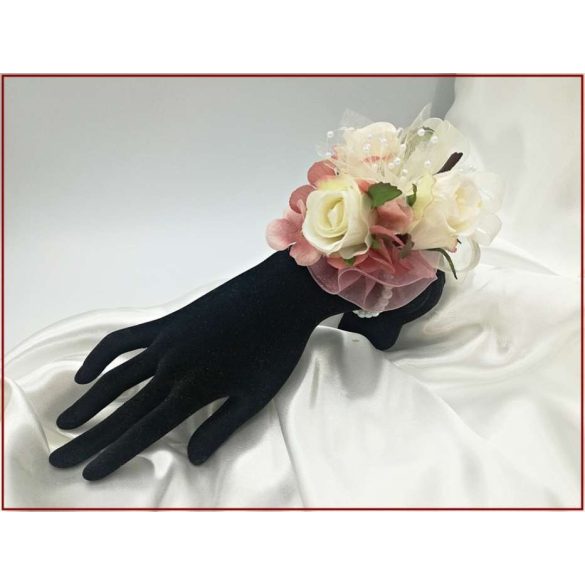 Mályvás-pasztell csuklódísz 