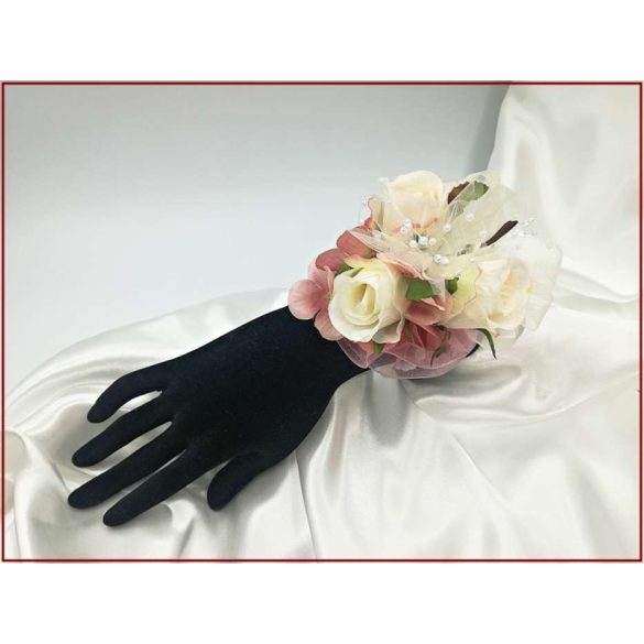 Mályvás-pasztell csuklódísz 