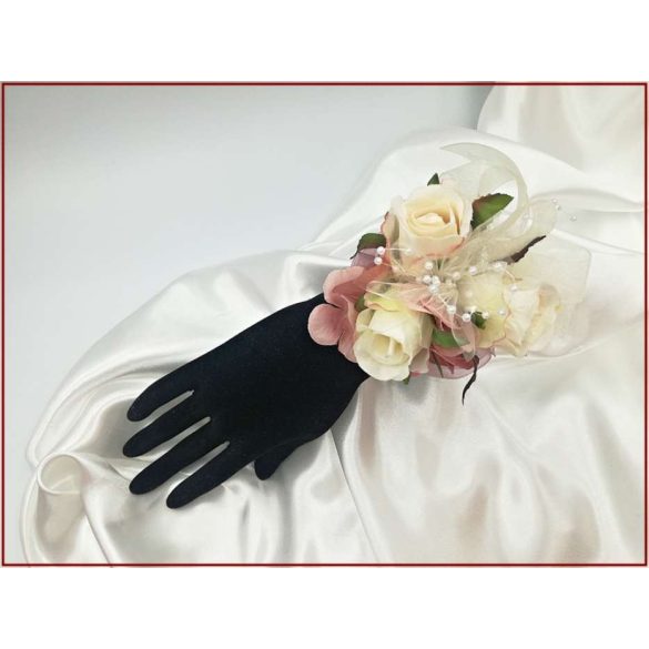 Mályvás-pasztell csuklódísz 