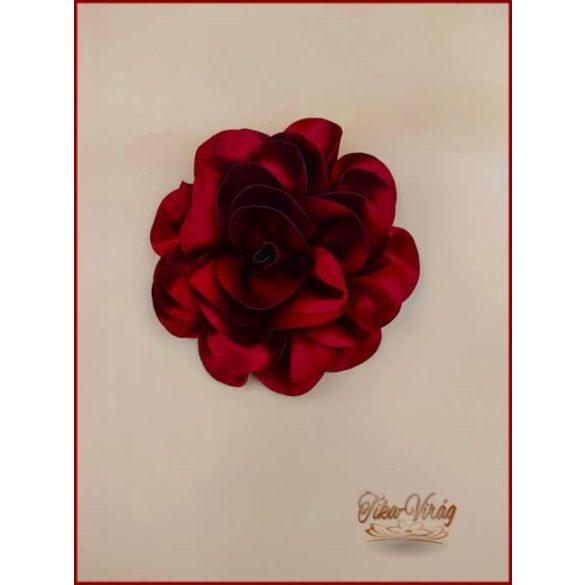 Bordó színű nagy bross virág 