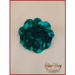 Zöld színű nagy bross virág 