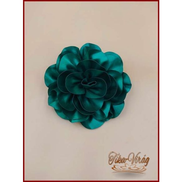 Zöld színű nagy bross virág 