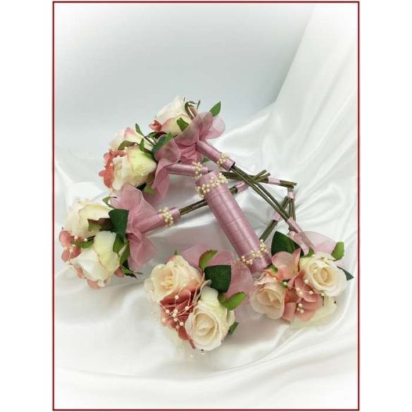 Mályvás-pasztell 5 felé repülő dobó-Örök-csokor 12 virágos 