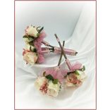 Mályvás-pasztell 5 felé repülő dobó-Örök-csokor 12 virágos 