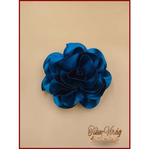 Azúr zöld színű nagy bross virág