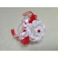 Csuklódísz Fehér-piros 