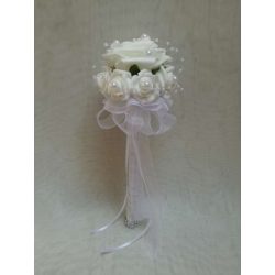 Fehér dobó, koszorúslány vagy köszöntő örök-csokor 