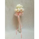 Ekrü-barack dobó, koszorúslány vagy köszöntő örök-csokor 