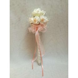   Ekrü-barack dobó, koszorúslány vagy köszöntő örök-csokor 