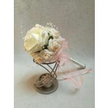 Ekrü-barack dobó, koszorúslány vagy köszöntő örök-csokor 