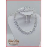 Cirkónia köves Korona + Cirkónium köves nyakék-szett variáció 154215.