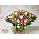 Antik-rózsaszínű-rózsákból álló örök-asztaldísz 