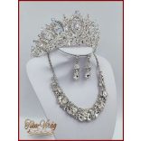 Cirkónia kövekkel díszített fél Korona + Nyakékszett variáció 155600.