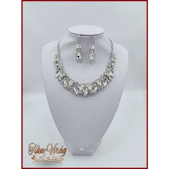 Cirkónia kövekkel díszített fél Korona + Nyakékszett variáció 155600.
