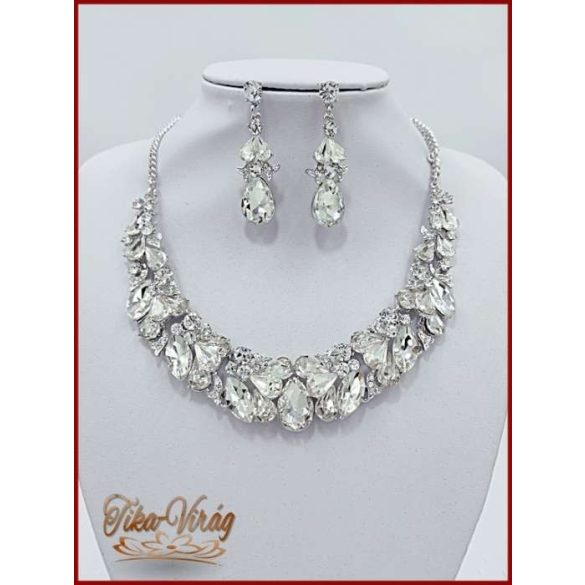 Cirkónia kövekkel díszített fél Korona + Nyakékszett variáció 155600.