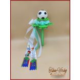 Ovis ballagási örök csokor fiúknak – zöld focilabdás egyedi ajándék