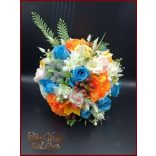 Kék rózsás vegyes csokor 