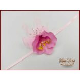 Rózsaszín orchideás csuklódísz 