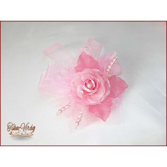 Rózsaszín-kálás csuklódísz 