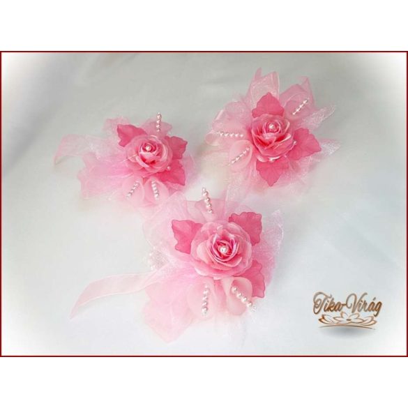 Rózsaszín-kálás csuklódísz 